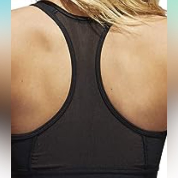 Spots Bra XS ADIDAS LOGO Spell Out Black Don't Rest Alphaskin M Support Trainer - Picture 4 of 13